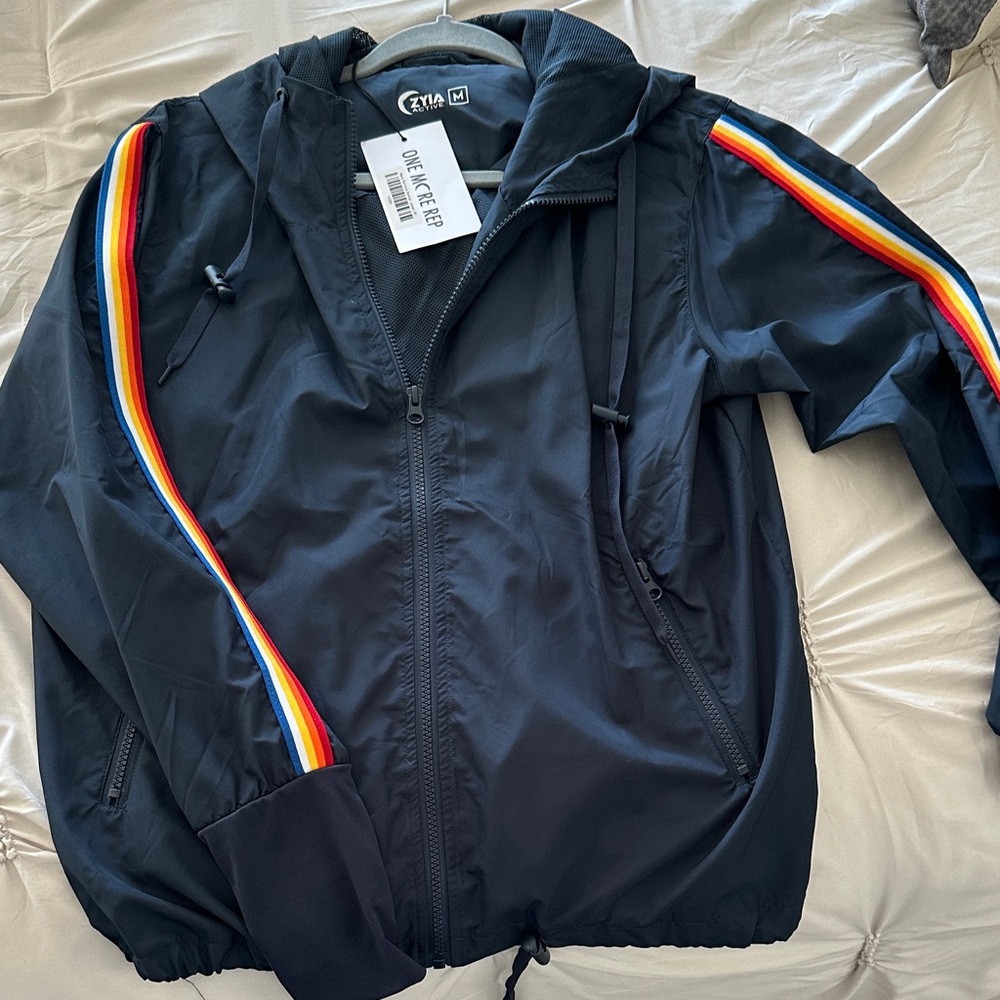 ZYIA Black Jacket with Multicolor Accents